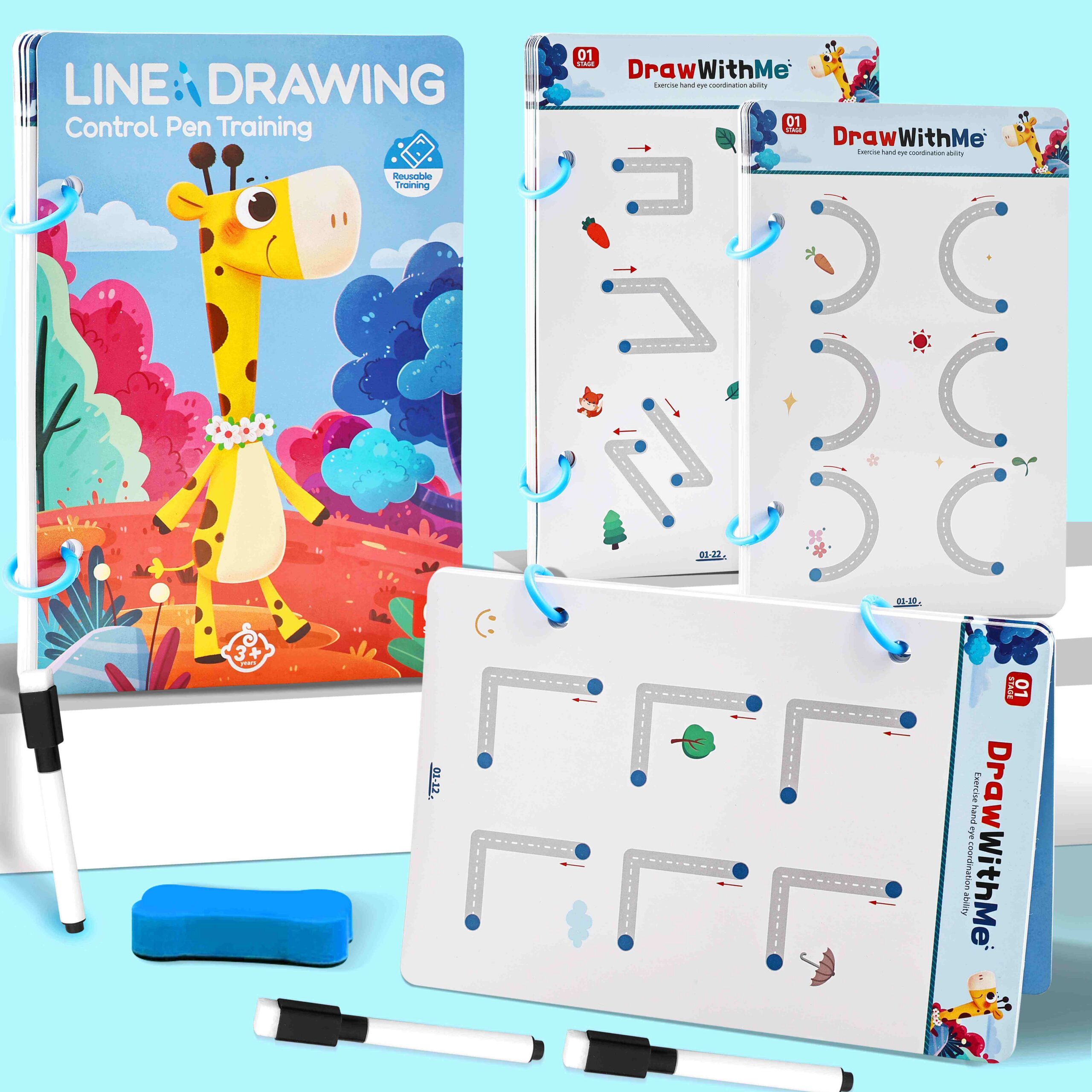 Reusable Pen Control Training & Tracing 2+