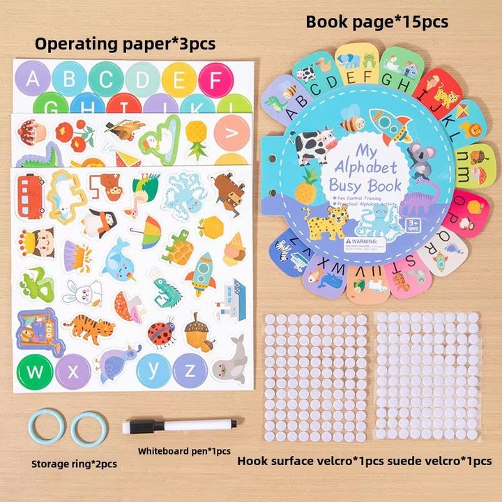 My Alphabet Reusable Busy Book Free Marker 2+