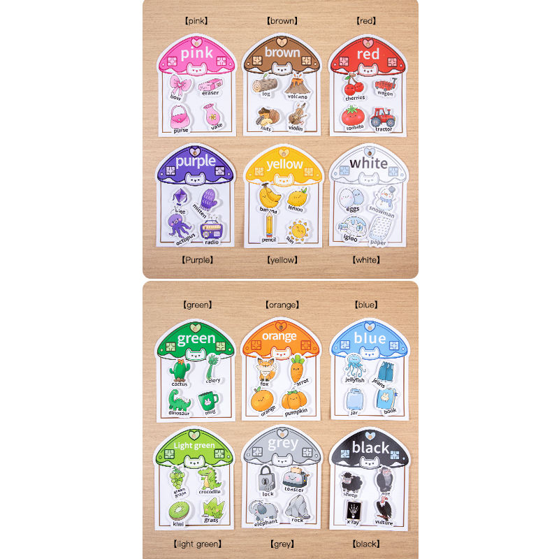 Color Classification Velcro Matching Book 2+