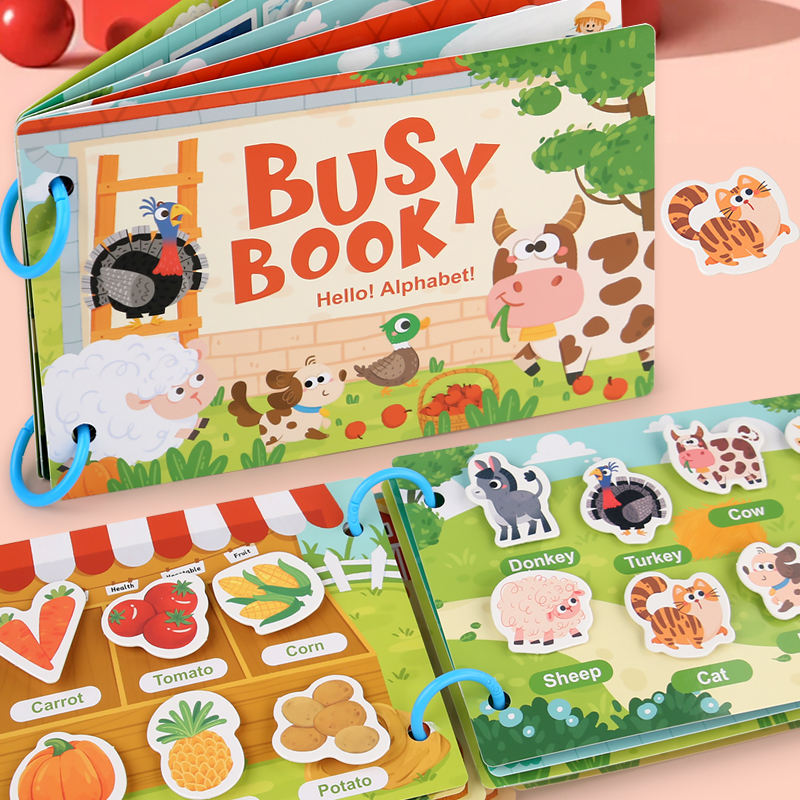 Hello Alphabet Reusable Montessori Busy Book 3+