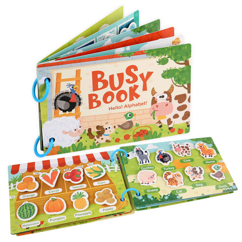 Hello Alphabet Reusable Montessori Busy Book 3+