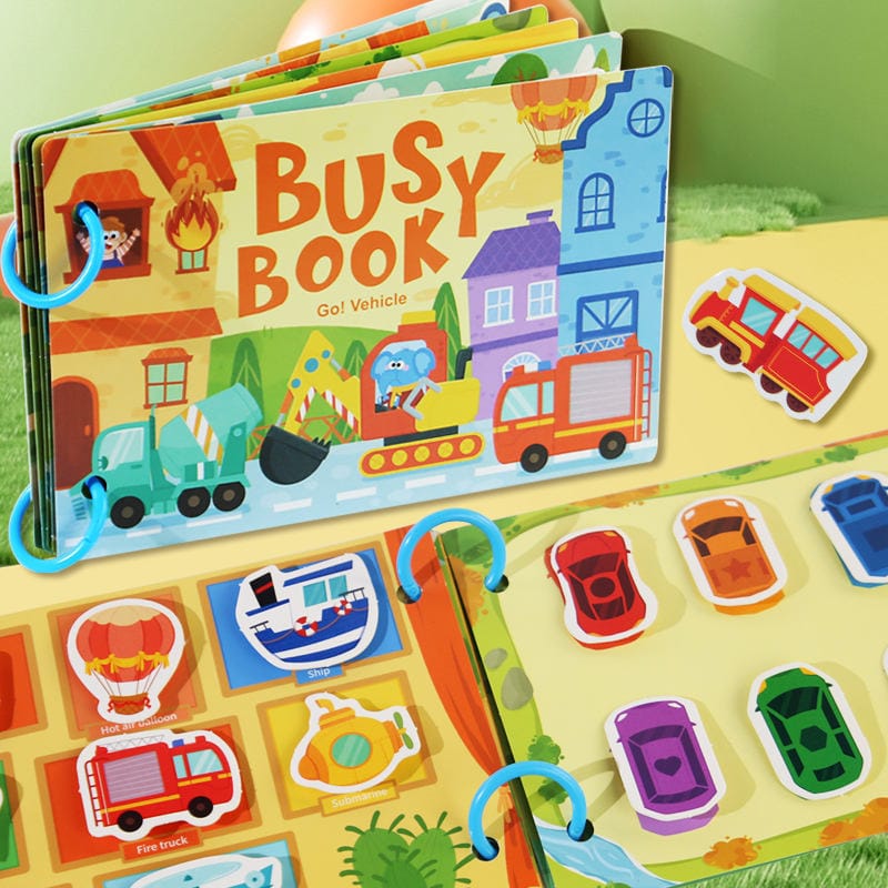 Transportation Busy Book for Toddlers | Go! Vehicle Interactive Reusable 2+