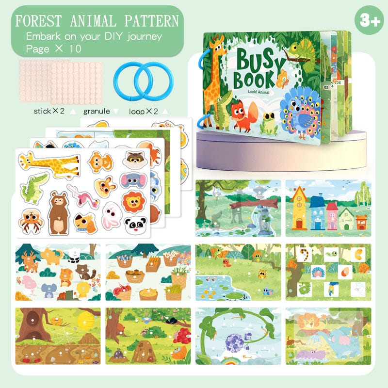 Forest Animal Busy Book for Toddlers | Interactive Reusable 2+ - Image 3