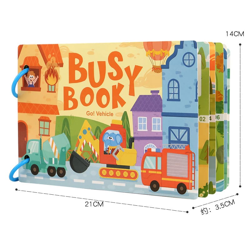 Transportation Busy Book for Toddlers | Go! Vehicle Interactive Reusable 2+