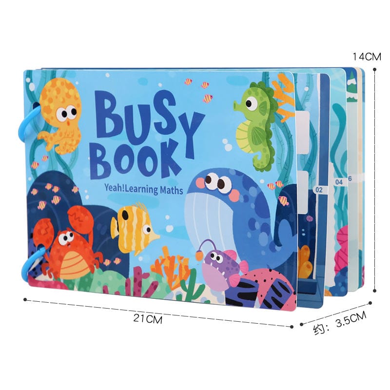 Ocean Math Busy Book for Toddlers | Early Learning Numbers & Fractions 3+