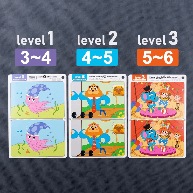 Reusable Find the Difference Busy Book with Dry Erase Pens (Ages 3+) - Image 5
