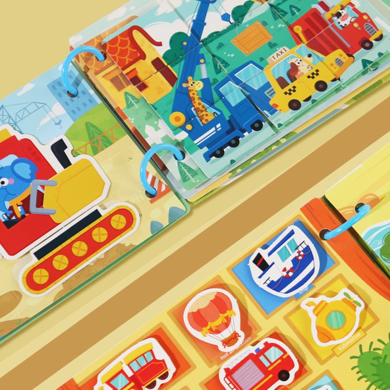Transportation Busy Book for Toddlers | Go! Vehicle Interactive Reusable 2+ - Image 3