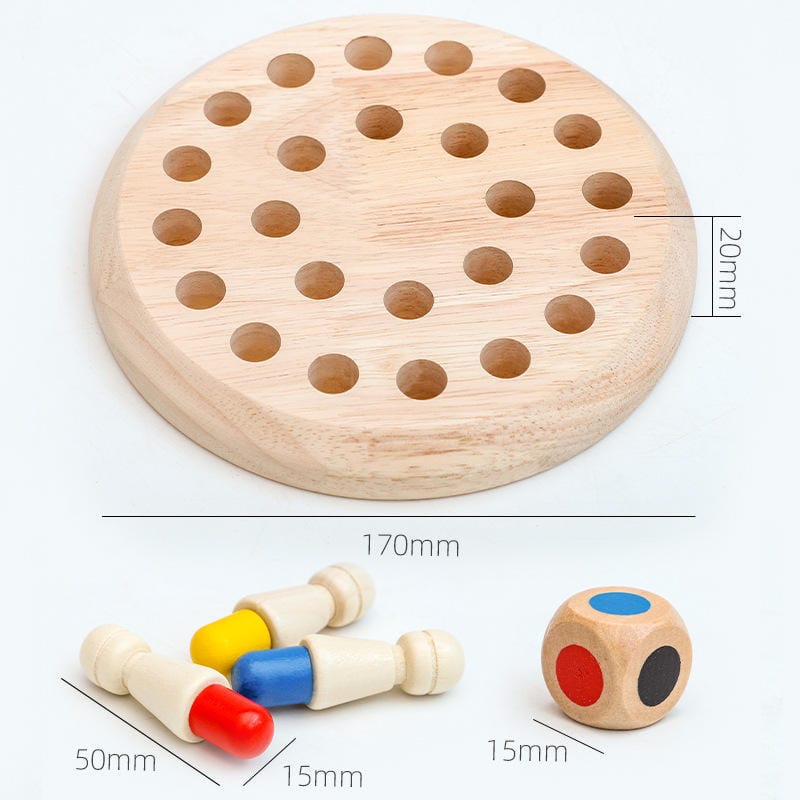 Wooden Memory Chess Board Game for Kids | Color Matching & Brain Teaser Toy - Image 5