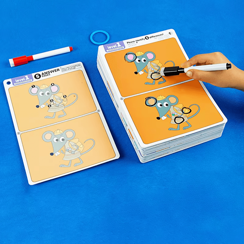 Reusable Find the Difference Busy Book with Dry Erase Pens (Ages 3+) - Image 7