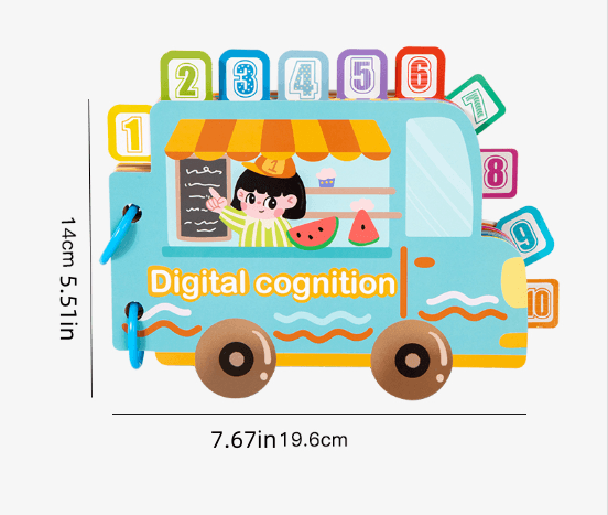 Number Classification & Counting Bus Busy Book Montessori β Interactive Toddler Early Learning Toy (Ages 3+) - Image 6